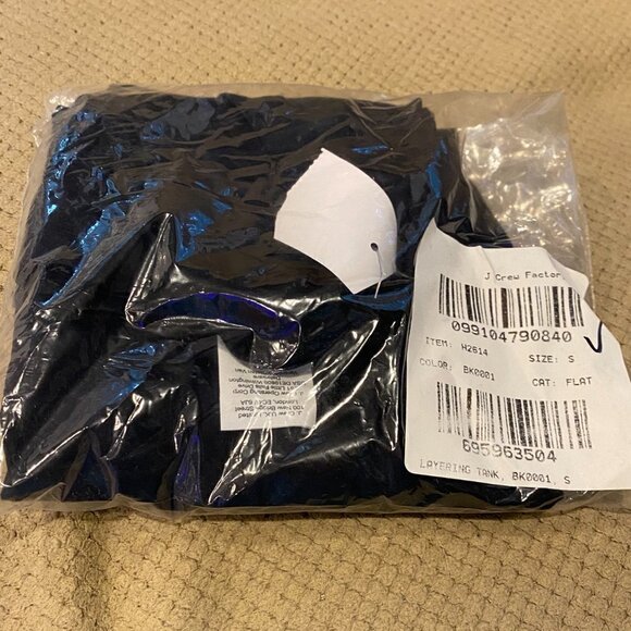 J. Crew Factory layering tank top black H2614 Black - Picture 3 of 5